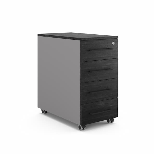 Тумба мобильная Kobor TМ4-40/50 aluminum/wood