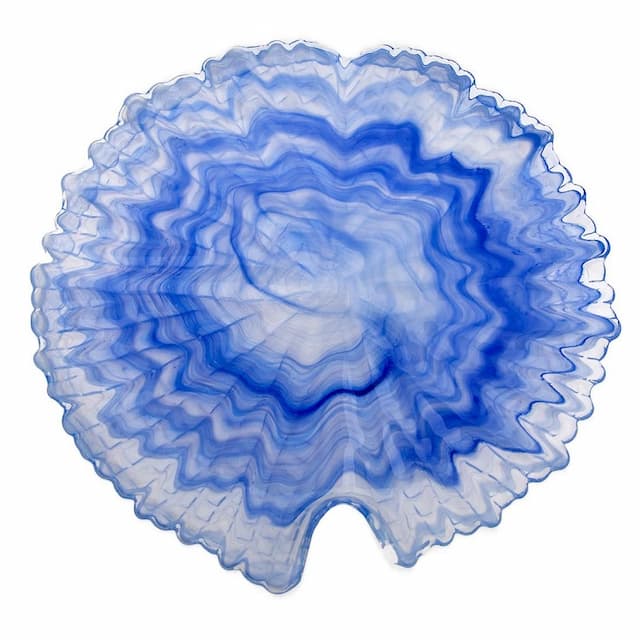 Тарелка ARDACAM Tropicana ARD 7402.64 d 24,3 см h 2,7 см (стекло, цвет / декор сине-белый)