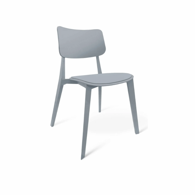 Стул пластиковый Клен SHT-S110-Р шеф140/2 с жестким сиденьем (серый)