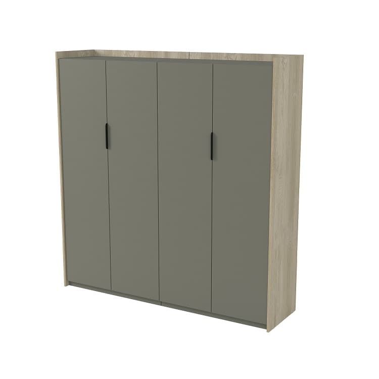 Шкаф высокий для одежды двусоставный Алсав MAGNETIC 15ШДC.1809 (1768х460х1828) okwood/terra