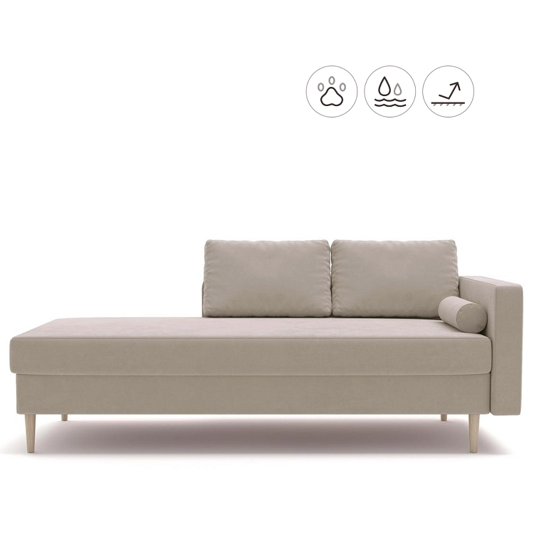 Кушетка Мастерфабрик Эйо Kenya beige ткань велюр