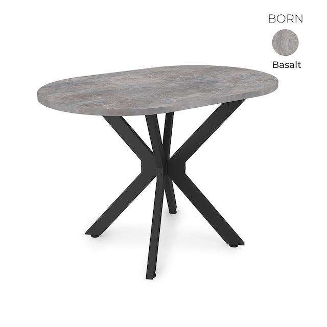 Стол обеденный овальный Алсав 21BORN-O.1100 Basalt