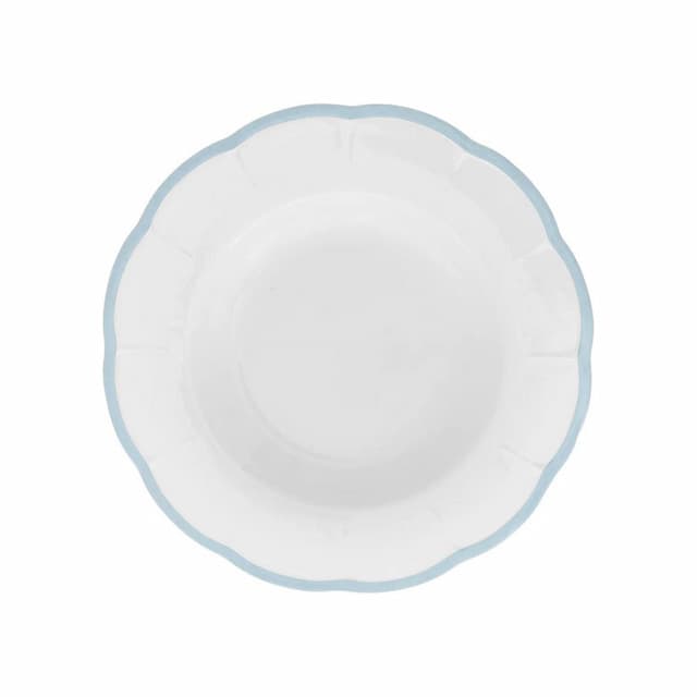 Тарелка с цветным кантом (голубой) 22,8 см Bitossi Petalo PET00306 Bordo azzurro