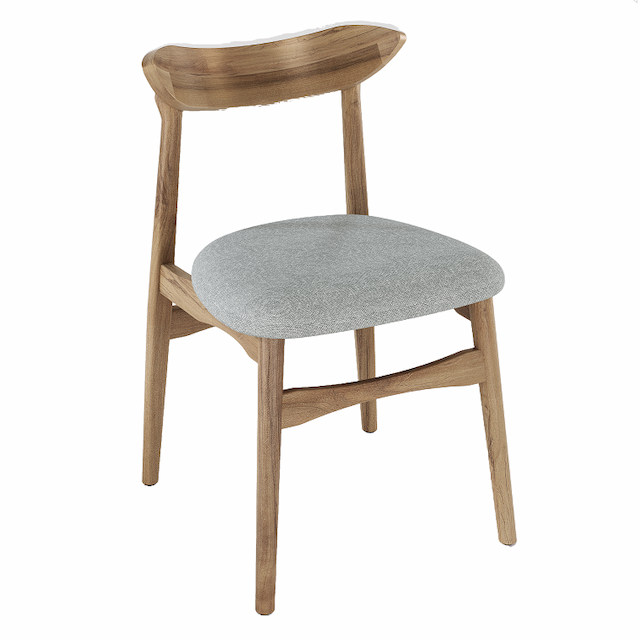 Стул Алсав Джеро AL 104 орех натуральный/ткань (рогожка лайт-грей)