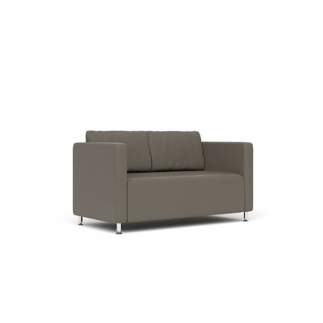 Диван 2-х местный Юнитекс РОБИН Rb.001.01 экокожа премиум / серо-коричневая