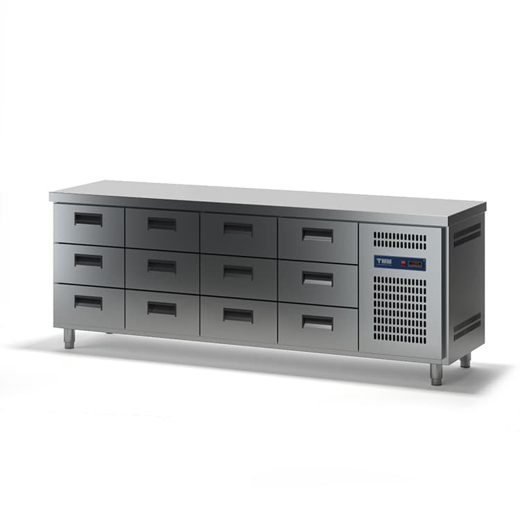Стол холодильный ТММ СХСБ-К-2/12Я (с бортом)(2280х600х870)