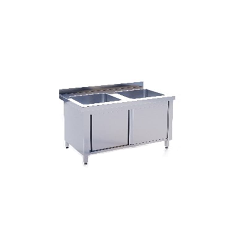 Стол закрытый с двумя ваннами Cryspi СВП Ш К2 1400x600