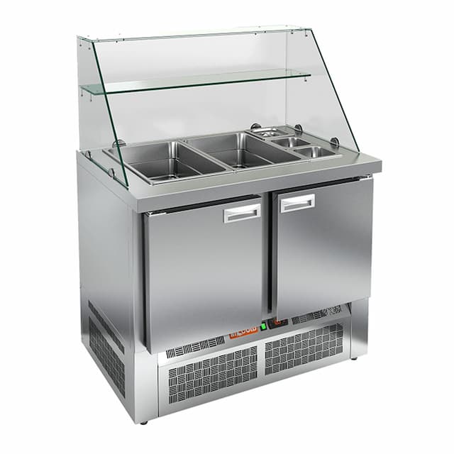 Стол холодильный для салатов (саладетта) Hicold SLE3-11GN высокое стекло